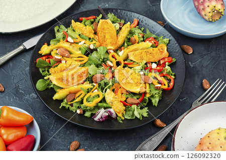 Fresh cactus salad. 126092320