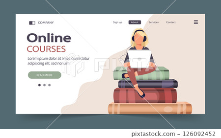 laptop, vector, workspace 126092452