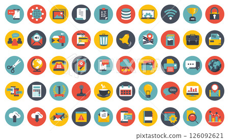 business, icon, set 126092621