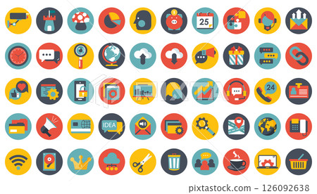 collection, flat, vector 126092638
