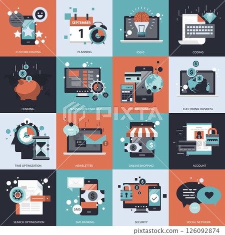 set, vector, icon 126092874