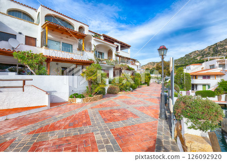 Unbelivable view of Poltu Quatu town on Costa Smeralda. 126092920