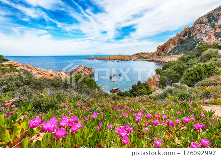 Unbelivable  view of popular travel destination Costa Paradiso. 126092997