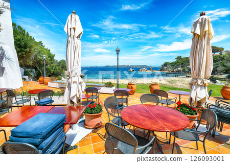 Unbelivable view of Porto Rafael resort from beach bar. Unbelivable view of Porto Rafael resort from beach bar. 126093001