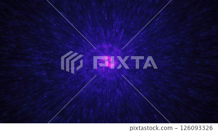 Abstract purple energy flow with motion effect and digital streaks creating a futuristic cosmic visual 126093326
