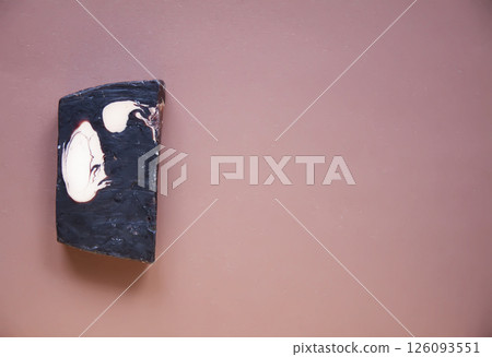 Natural handmade organic soap bar on colorful background. 126093551