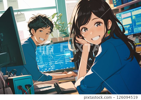 電氣設計工程師男性和女性_插圖 5 126094519