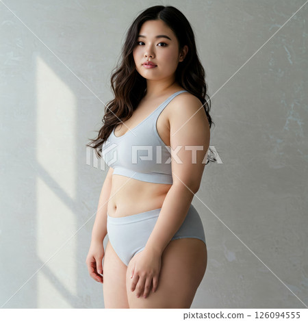 大尺碼女性自然美麗的肖像(AI 生成的圖像) 大尺碼女性自然美麗的肖像(AI 生成的圖像) 126094555