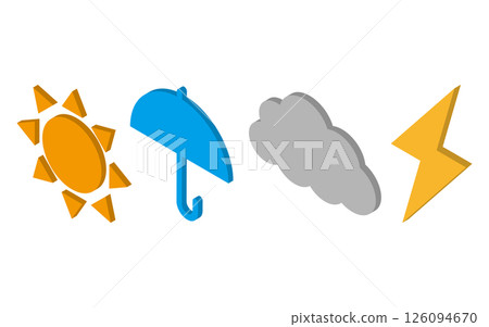 Isometric weather symbols 126094670