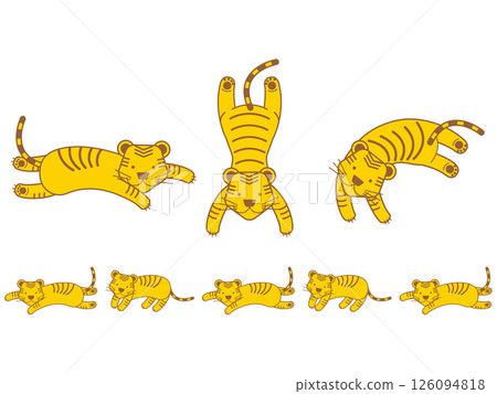 可愛的老虎插圖 126094818