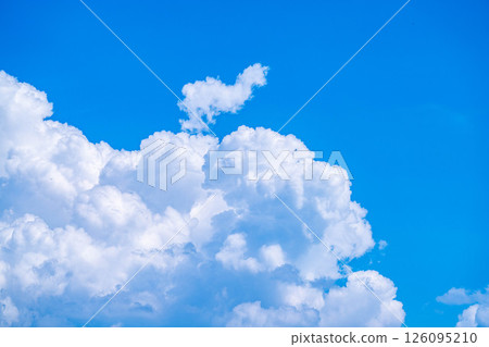 [夏季素材] 夏日天空積雨雲的圖像素材 [長野縣] 126095210