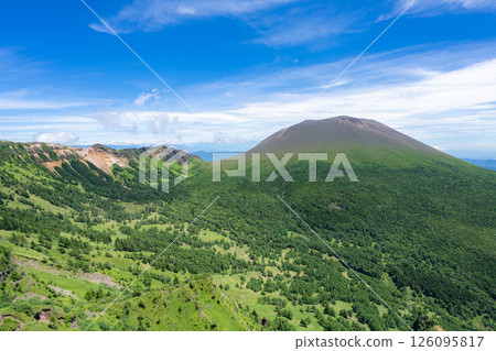 [Mountain material] Mt. Asama seen from Tommy's Head in summer [Nagano Prefecture] 126095817