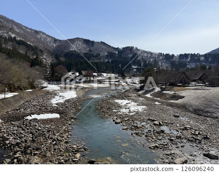 Shirakawa-go is historic village in Gifu Prefecture, famous for its gassho-zukuri farmhouses with steep thatched roofs, a UNESCO World Heritage Site. Shirakawa-go is historic village in Gifu Prefecture, famous for its gassho-zukuri farmhouses with steep thatched roofs, a UNESCO World Heritage Site. 126096240