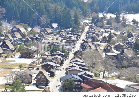 Shirakawa-go is historic village in Gifu Prefecture, famous for its gassho-zukuri farmhouses with steep thatched roofs, a UNESCO World Heritage Site. Shirakawa-go is historic village in Gifu Prefecture, famous for its gassho-zukuri farmhouses with steep thatched roofs, a UNESCO World Heritage Site. 126096250