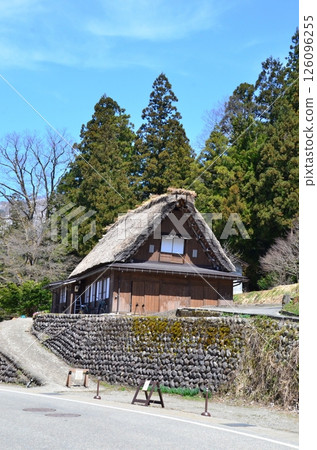 Shirakawa-go is historic village in Gifu Prefecture, famous for its gassho-zukuri farmhouses with steep thatched roofs, a UNESCO World Heritage Site. Shirakawa-go is historic village in Gifu Prefecture, famous for its gassho-zukuri farmhouses with steep thatched roofs, a UNESCO World Heritage Site. 126096255