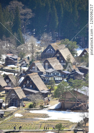 Shirakawa-go is historic village in Gifu Prefecture, famous for its gassho-zukuri farmhouses with steep thatched roofs, a UNESCO World Heritage Site. Shirakawa-go is historic village in Gifu Prefecture, famous for its gassho-zukuri farmhouses with steep thatched roofs, a UNESCO World Heritage Site. 126096257