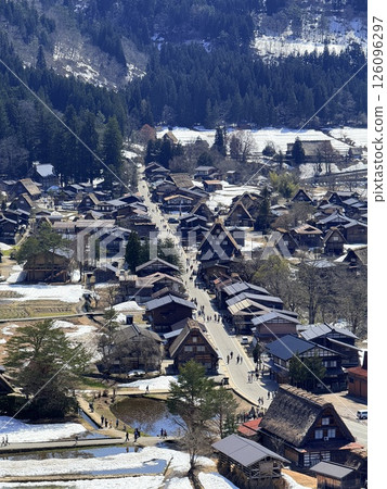 Shirakawa-go is historic village in Gifu Prefecture, famous for its gassho-zukuri farmhouses with steep thatched roofs, a UNESCO World Heritage Site. Shirakawa-go is historic village in Gifu Prefecture, famous for its gassho-zukuri farmhouses with steep thatched roofs, a UNESCO World Heritage Site. 126096297