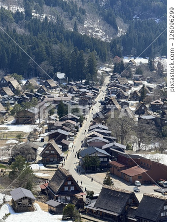 Shirakawa-go is historic village in Gifu Prefecture, famous for its gassho-zukuri farmhouses with steep thatched roofs, a UNESCO World Heritage Site. Shirakawa-go is historic village in Gifu Prefecture, famous for its gassho-zukuri farmhouses with steep thatched roofs, a UNESCO World Heritage Site. 126096299