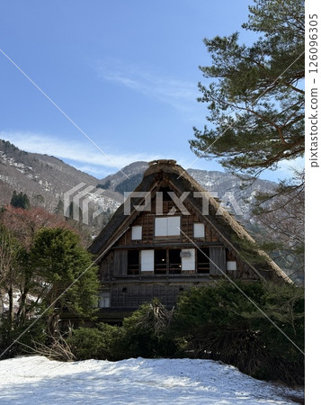 Shirakawa-go is historic village in Gifu Prefecture, famous for its gassho-zukuri farmhouses with steep thatched roofs, a UNESCO World Heritage Site. Shirakawa-go is historic village in Gifu Prefecture, famous for its gassho-zukuri farmhouses with steep thatched roofs, a UNESCO World Heritage Site. 126096305