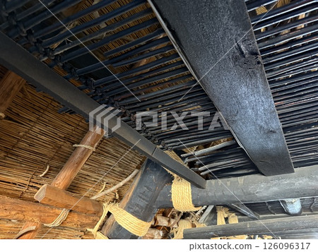 Shirakawa-go is historic village in Gifu Prefecture, famous for its gassho-zukuri farmhouses with steep thatched roofs, a UNESCO World Heritage Site. 126096317