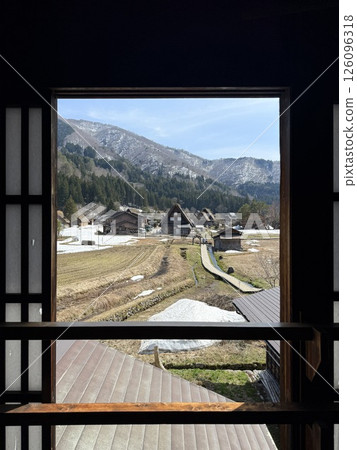 Shirakawa-go is historic village in Gifu Prefecture, famous for its gassho-zukuri farmhouses with steep thatched roofs, a UNESCO World Heritage Site. 126096318