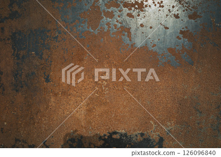 Rusty iron plate b-4-1 film style 126096840