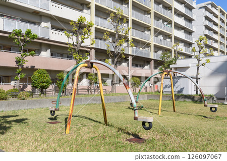 Housing estate with park 126097067