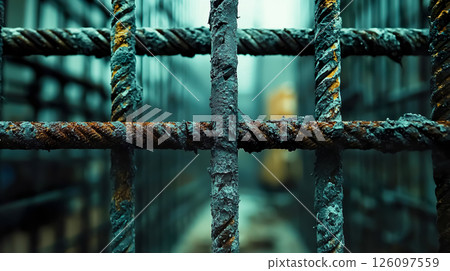 生鏽的鋼網格背景 126097559