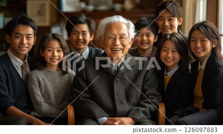 Grandfather and grandson 126097883