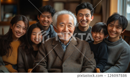 Grandfather and grandson 126097886
