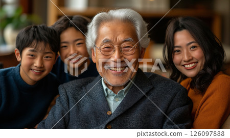 Grandfather and grandson 126097888
