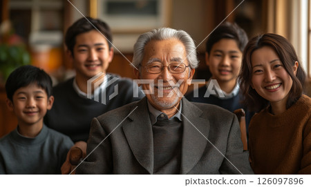 Grandfather and grandson 126097896