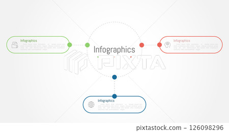 Infographic 3 options design elements for your business data. Vector Illustration. 126098296