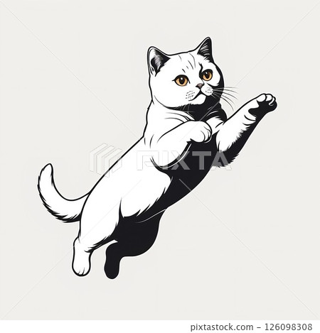 High flying British Shorthair High flying British Shorthair 126098308