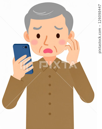 Elderly people, smartphones, problems 126098447