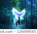 Horse and bird in the forest Ai 126099565
