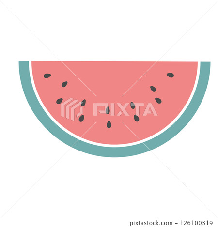 Illustration of cut watermelon 126100319
