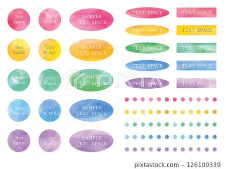 一組 5 個水彩風格簡約框架 一組 5 個水彩風格簡約框架 126100339