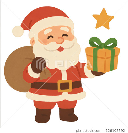 Santa Claus with a gift 126102592