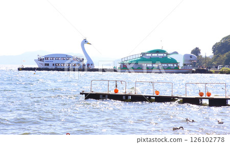 豬苗代湖, 豬苗代遊覽船, 豬苗代, 白鳥丸, 長濱, 湖畔, 龜丸, 天鵝船, 湖, 福島縣, 沖澤 126102778