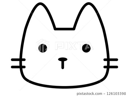 Cute simple cat face icon Cute simple cat face icon 126103398