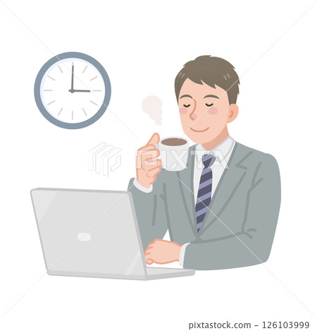 Businessman having a coffee break Businessman having a coffee break 126103999