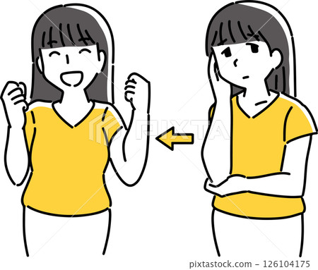 A woman who is energized because she is worried 126104175