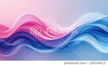 Abstract wavy lines in blue and pink hues blend seamlessly. Abstract wavy lines in blue and pink hues blend seamlessly. 126104613
