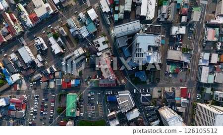 Aerial view of modern city and roads Aerial view of modern city and roads 126105512