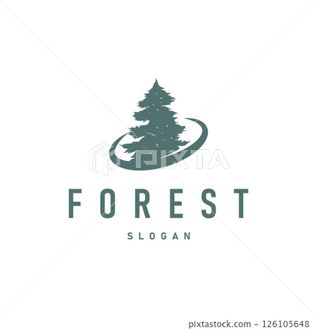 Natural beauty forest concept design with beautiful forest logo and dense trees, fresh natural atmosphere, illustration of product business brand symbol template Natural beauty forest concept design with beautiful forest logo and dense trees, fresh natural atmosphere, illustration of product business brand symbol template 126105648