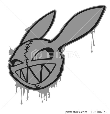 mad bunny angry vector 126106149