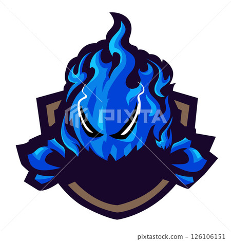 blue fire soul logo icon blue fire soul logo icon 126106151