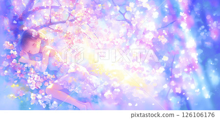 Girl relaxing in nature Girl relaxing in nature 126106176