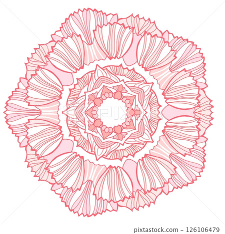 Carnation motif mandala pattern 2 Carnation motif mandala pattern 2 126106479